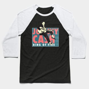 Ring Of Fire Johnny Cash Baseball T-Shirt